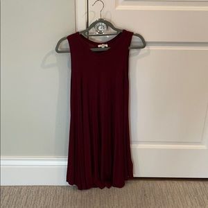 Maroon urban outfitters t-shirt dress